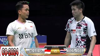 Anthony Sinisuka Ginting vs Kunlavut Vitidsarn  QF China Open 2024 [upl. by Inalawi956]