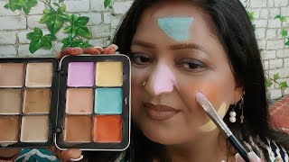 live makeup tutorial mars concealer palette step by stepAffordable makeup tutorial colorwheel [upl. by Nosloc]