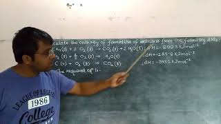 How to find out the enthalpy of formation of methane [upl. by Latsyc]