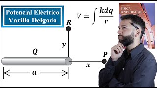 Potencial Eléctrico  Clase 1  Varilla Delgada  Problema 2373 Young amp Freedman 14 ed [upl. by Downs29]