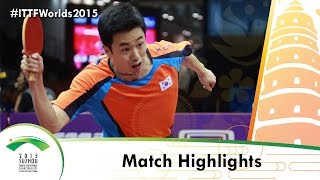 WTTC 2015 Highlights MA LONG vs JOO Saehyuk R 16 [upl. by Honan]