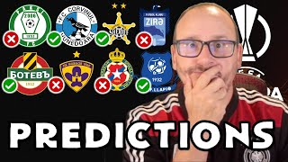 202425 Europa League Qualifying 1st Round  1st Leg Predictions [upl. by Yolande]