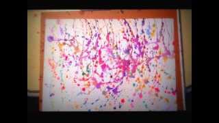 Beautiful paint splatter tutorial  Jackson Pollock inspired [upl. by Heins96]