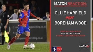 INTERVIEW Ollie Harfield post Boreham Wood Defeat [upl. by Lucy390]