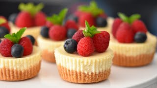 Easy Mini Cheesecakes Recipe [upl. by Atinrahc]