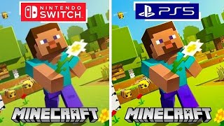 Minecraft PS5 vs Nintendo Switch Graphics Comparison [upl. by Durward525]