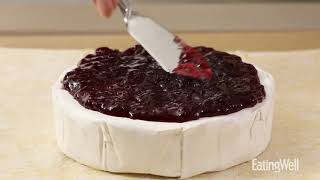 How to Make Baked Brie with Jam in Puff Pastry  EatingWell [upl. by Bussey]