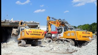 LIEBHERR R 946 amp R 960 demolition Abbruch Kaufland Backnang Germany 06082018 1 [upl. by Won]