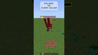 ANIME GALAND VS EVERY GOLEM 💀 shorts minecraft [upl. by Bigg617]