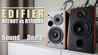 Edifier R1700BT vs Edifier R1280T  Sound Demo w Bass Test [upl. by Enriqueta344]