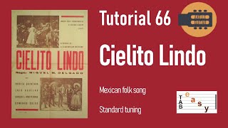 Cielito Lindo  free TABS  Easy Classical Guitar Tutorials 66 by Axelle Guitar [upl. by Eelek]