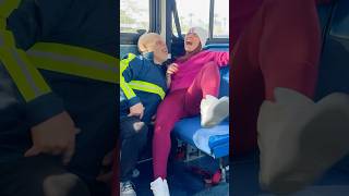 Bus driver scares passenger 😂 bus funny prank comedy [upl. by Alieka]