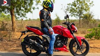 Apache RTR 160 4V ABS Review Top Speed Braking Test MotoVlog BikesDinos [upl. by Llehctim]