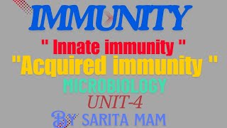 Immunity Innate immunity Acquired immunity  microbiology  gnm bsc 1st year [upl. by Ahsinra998]