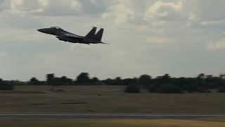 F15E Strike Eagles take off in support of NATO Air Shielding [upl. by Vas]