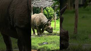 The Javan Rhino Rhinoceros Sondaicus is an endangered animal YoutubeShorts wildlife [upl. by Ahsart]