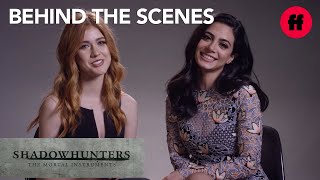 Shadowhunters  Behind The Scenes Season 2B Kat McNamara amp Emeraude Toubia Talk Runes  Freeform [upl. by Nally]