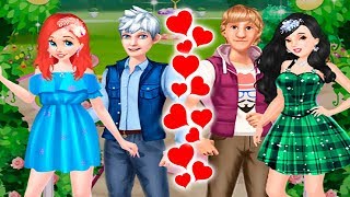 Girls Princesses with Boyfriends create Street Style  Dress Up Game for Kids [upl. by Hgielar14]