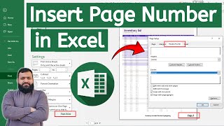 How to Insert Page Number in Excel Sheet header footer pagenumber exceltipsandtricks pagesetup [upl. by Joses]