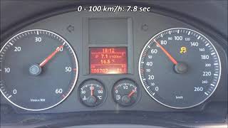 VW Golf V 20 TDI 16V Stage 1 170 HP BKD Acceleration [upl. by Theona]