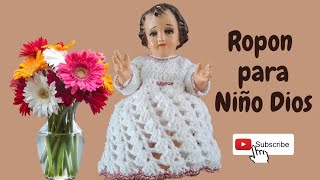 Ropon para niño Dios tejido a crochet paso a paso  Niño Dios de 25 cm [upl. by Aienahs]