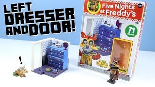 McFarlane Five Nights at Freddys 4 Left Dresser and door with Nightmare Foxy [upl. by Ynoffit]