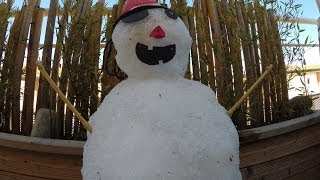 Melting snowman timelapse  GoPro HD [upl. by Gardy821]