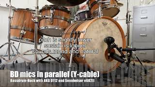 Bassdrum Hack with AKG D112 and Sennheiser e602II corrected [upl. by Rainwater999]