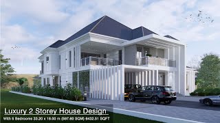 Modern Luxury House Design  3320 x 1800m  5Bedroom House with Pool [upl. by Hillman634]