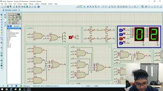 Simulasi Proteus Dual 7 Segment amp Tabel kebenaran karnaugh map  4122600005  Fadhel Maulana Yasa [upl. by Ause60]