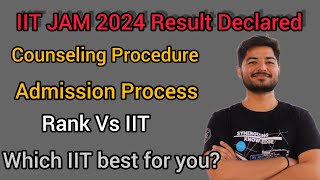 IITJAM 2024 Counseling Procedure  Admission Process  Rank Vs IIT After JAM 2024 Result Declared [upl. by Teyugn]