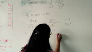 Calculation Of Expected Net Present Value NPV and Standard Deviation of NPV [upl. by Leeth]