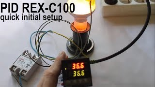 PID REX C100 quick initial setup [upl. by Tiena]