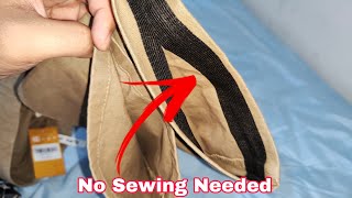 No Needle No Thread HemShorten Your Pants with Adhesive Cloth Tape [upl. by Arundel244]