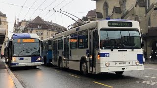 Passages des véhicules de Formation des tl et un Trolleybus NAW sur la ligne 7 le 07janvier2019 [upl. by Bessy]