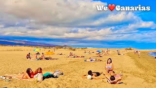 Maspalomas Beach Walking Tour  Gran Canaria Spain  4K  We❤️Canarias [upl. by Dhiren]