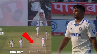 Everyone Shocked When Sarfaraz Khan Run Out For Jadeja  Rohit Sharma Angry on Sarfaraz Khan Run Out [upl. by Hindu882]