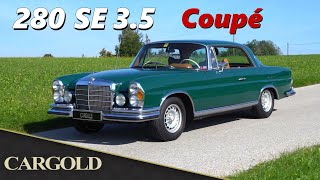 Mercedes 280 SE 35 Coupé 1969 traumhafte Konfiguration 268 Dunkelgrün und Leder Cognac [upl. by Anelliw]