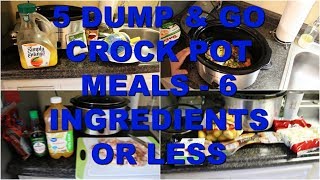 5 DUMP amp GO CROCK POT MEALS  6 INGREDIENTS OR LESS  QUICK amp EASY CROCK POT RECIPES [upl. by Adnerad88]