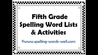 Fifth Grade Spelling Words and Activities eBook [upl. by Luap]