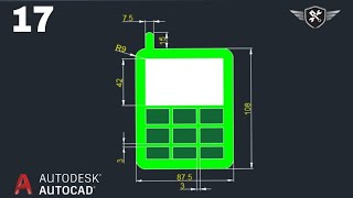 Autocad 2d Practice Drawing 17  AutoCAD tutorial for beginners akd autocad design [upl. by Nadbus674]