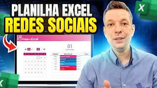 Planilha de Calendário de Posts de Redes Sociais Excel [upl. by Ellennahc]