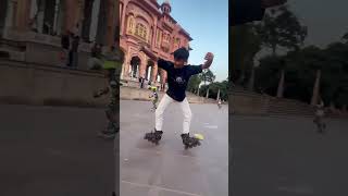 slalom freestyle skating advance trick😾😉 automobile driver love truckdriver [upl. by Tiertza]