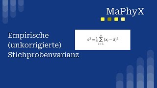 Empirische Varianz und Standardabweichung berechnen  Schritt für Schritt von Grund auf [upl. by Torie192]