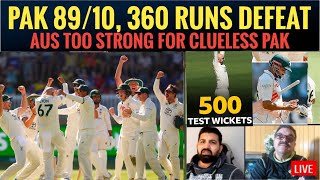 PAK 8910 in 2nd innings as AUS thrash PAK by 360 runs  Shameful performance by Pakistan [upl. by Walter]