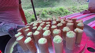 Putu Bamboo Dessert  Malaysian Street Food [upl. by Sorac]