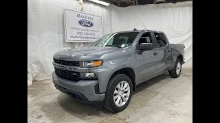 Satin Steel Gray 2020 Chevrolet Silverado 1500 CUSTOM Review  MacPhee Ford [upl. by Ellehcil]