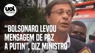 Ministro Gilson Machado diz que não se fala mais em guerra após encontro de Bolsonaro com Putin [upl. by Onimixam237]