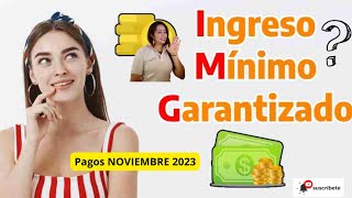 INGRESO MINIMO Garantizado PAGOS Noviembre 2023 Hasta 740000 [upl. by Auqined880]