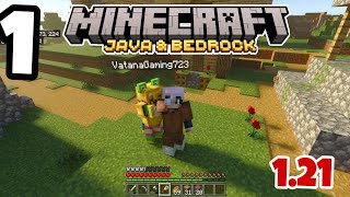 EP1 អ្នកភូមិ……………… Minecraft Bedrock Realms 121 [upl. by Spielman]